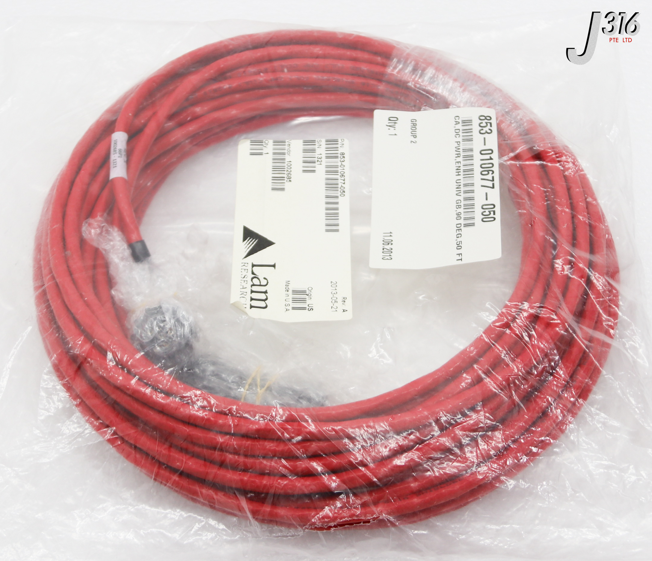 専用③ 35092 LAM RESEARCH CABLE ASSY, DC PWR, ENH UNIV GB, 90 DEG (NEW